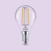 Philips LED-pære E14 P45 4,3W 470lm 2700K filament 6-pak