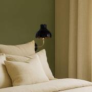 PR Home væglampe Wells, sort/guldfarvet, 21 cm, metal