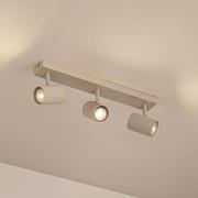 Lindby loftspots Kardis, beige, 3 lyskilder, metal, GU10