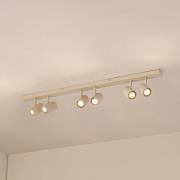 Lindby loftspots Kardis, beige, 6 lyskilder, metal, GU10
