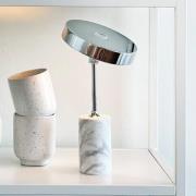 Dyberg Larsen LED-bordlampe Starlight, krom/hvid