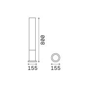 Ideal Lux vejlampe Edo round, antracit, GX53