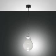 LED-hængelampe Noa, klar, glas, Ø 25 cm, CCT, dæmpbar