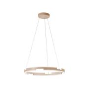 LED-hængelampe Circly, sandfarvet, Ø 60 cm, metal, CCT