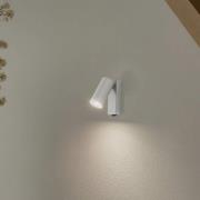 Vægspot FOURTY, lysegrå, højde 17 cm, metal, GU10