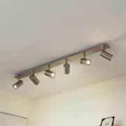 Lindby loftspot Joffrey, 116 cm, nikkel, 6 lyskilder, GU10