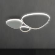 LED-loftlampe Helix, sølvfarvet, længde 62 cm, metal