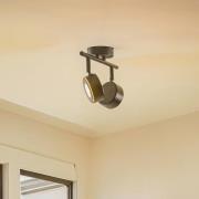 Lindby spotlight Jyla, sort, 4.000 K, 2-lys, GX53