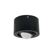 Lindby-spotlight Jyla, sort, 3.000 K, Ø 13 cm, linse, aluminium