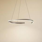 Lucande LED-hængelampe Eloura, sølv, Ø58cm, metal, CCT