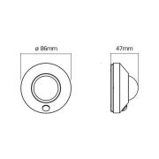 OSRAM LED-natlampe NIGHTLUX CEILING, hvid, sensor, batteri