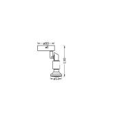 OSRAM loftspotter, sort 1 lyskilde. Metal GU10-LED 927 dæmpbar