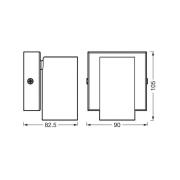 OSRAM vægspot OCTAGON, hvid, 1 lyskilde, GU10-LED 927 dæmpbar