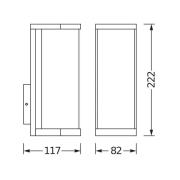 OSRAM udendørs væglampe ENDURA CLASSIC TUBULAR, mørkegrå IP44