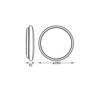 OSRAM LED-loftlampe ORBIS LONDON, hvid, Ø 28 cm, metal