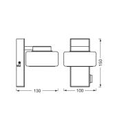 OSRAM LED-væglampe ORBIS FLAME, sort, metal, IP44 CCT
