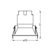 OSRAM LED-indbygningsspot TWIST, hvid/sort, 840, Ø 7 cm metal