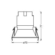 OSRAM LED-indbygningsspot TWIST, hvid/hvid, 840, Ø 7 cm, metal