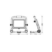 OSRAM LED-arbejdslampe VALUE, 50 W, sort, IP65, 6.500 K