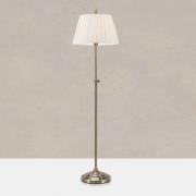 Gulvlampe Oxford, messingfarvet, højde 155 cm, metal/stof