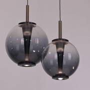 PURE LED-hængelampe E-Infinity, grå/røggrå, Ø 50 cm, CCT