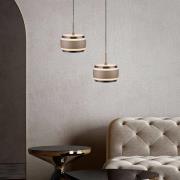 PURE LED-hængelampe Falling Rings, bronze Ø 13 cm, CCT