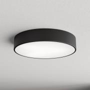 Loftlampe Cleo 400, sort, sensor, IP54, Ø 40 cm, metal