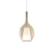 Ideal Lux pendellampe Kalique 2, ravfarvet, Ø 18 cm