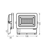 OSRAM LED-spotlight Floodlight EA, 10 W, IP65, sort, aluminium
