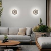 Helestra LED-udendørs væglampe BUD, dæmpbar, lysebrun, IP65