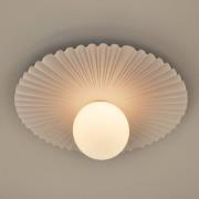 Nuura Liila Muuse væglampe, Ø 42 cm, IP44, hvid/opal