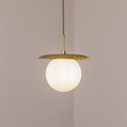 Hængelampe Anemon, guldfarvet, glas, Ø 30 cm, E27