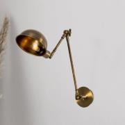 Væglampe Sivani 6239, antik messing, justerbar, E27
