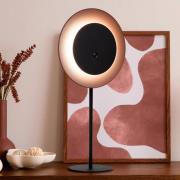 LED-batteridrevet bordlampe Solan, sort/brun, solcelle, IP54