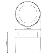 LED-loftspot Trimes, Ø 14 cm, sort, CCT, step-dæmpbar