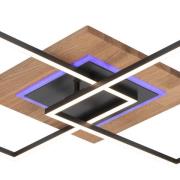 LED-loftlampe Panama M Plus, eg/sort, længde 61 cm