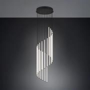 LED-hængelampe Baxter, sort, Ø 37 cm, metal, CCT dæmpbar