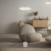 LED-gulvlampe Keaton, lysegrå, højde 138 cm, metal, CCT