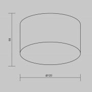 LED udendørs loftlampe Zon, hvid, Ø 12 cm, 3.000 K, metal