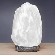 Saltlampe Rock white line 2 - 3 kg, marmorsokkel, hvid