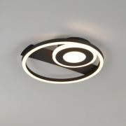 LED-loftslampe Horus, sort, 2.500 lm, 3.000 K, metal