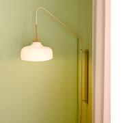 HÜBSCH væglampe Current, lys sandfarvet, udhæng 71 cm