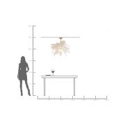 KARE hængelampe Feather Palm, hvid, fjer, Ø 87 cm, G9