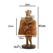 KARE bordlampe Animal Meerkat Fur, brun, 51 cm, E14