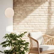 LED-væglampe Orios Plus, sandfarvet, metal, Ø 30 cm