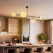 Loftlampe Dione, 4 lyskilder, sort