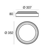 LED-væglampe Iside, hvid, metal, Ø 35 cm, IP40