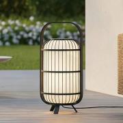 Lucande terrasselampe Tayori, sort, 64 cm, IP44