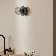 Globen Lighting væglampe ART DECO, sort/grå Ø 16 cm IP44