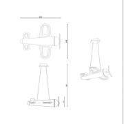 LED-pendellampe til børneværelset Fokker, grå Længde 46 cm Metal